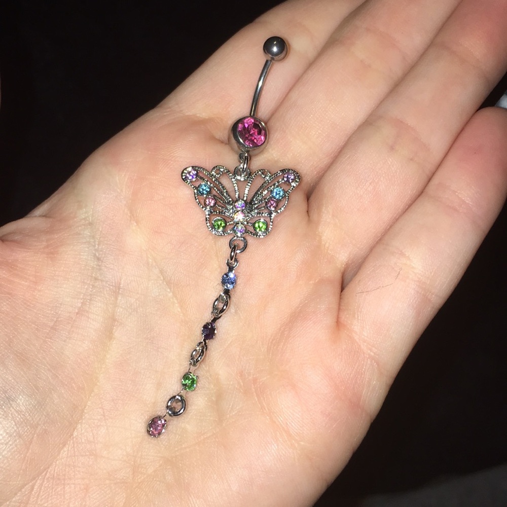 Dangly belly button ring